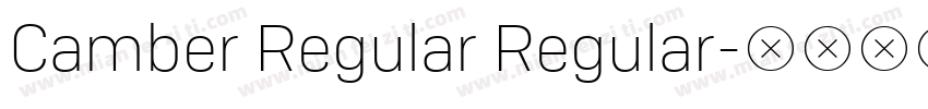Camber Regular Regular字体转换
